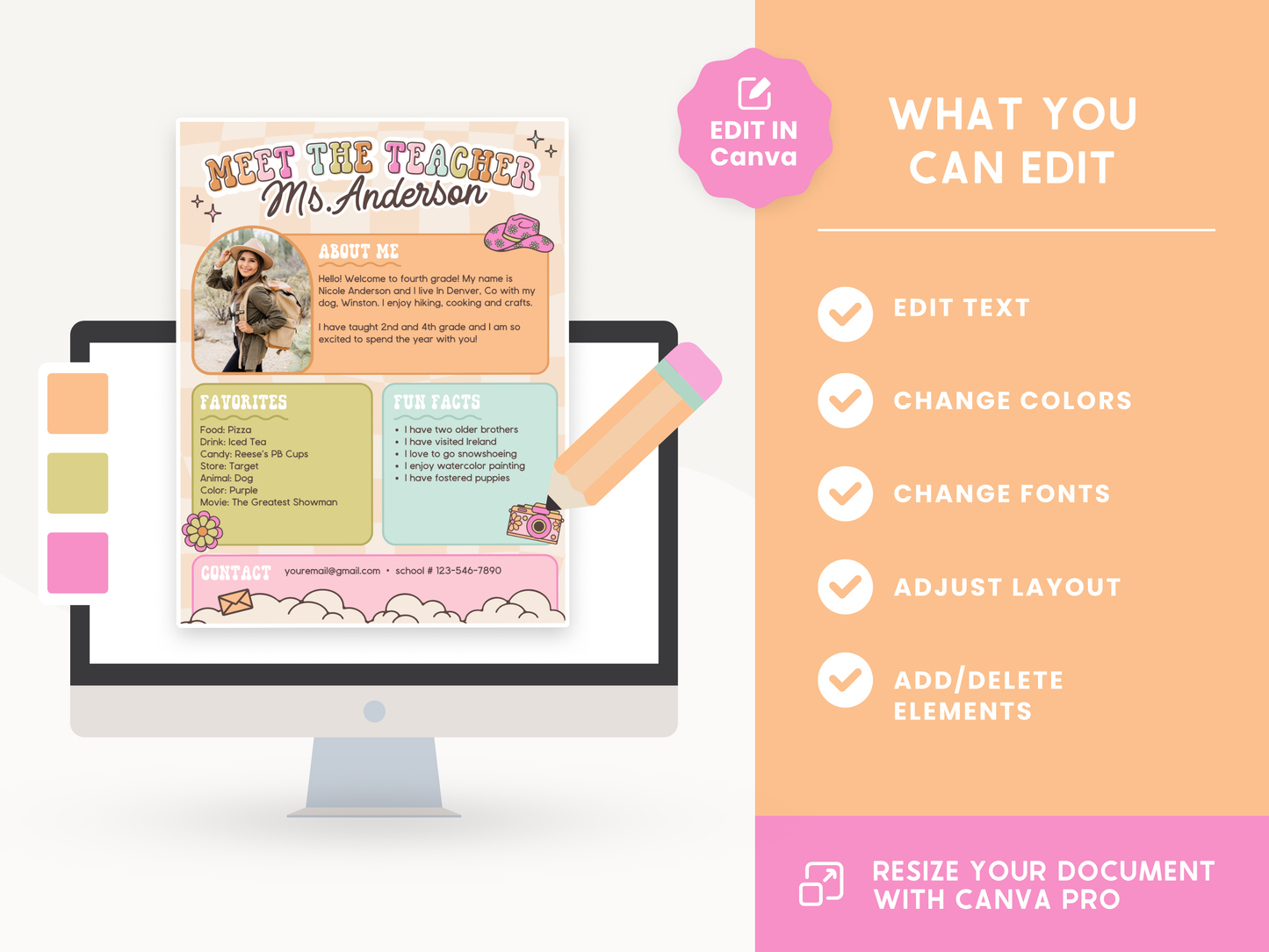 Meet the Teacher Template