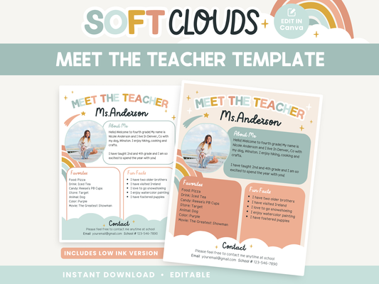 Meet the Teacher Template