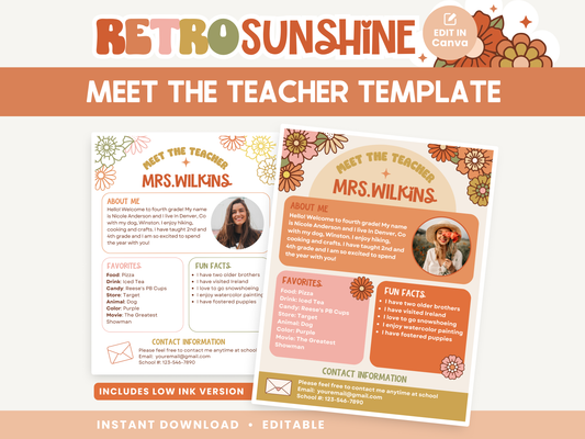 Meet the Teacher Template