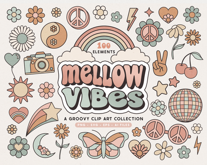 Mellow Vibes Clip Art