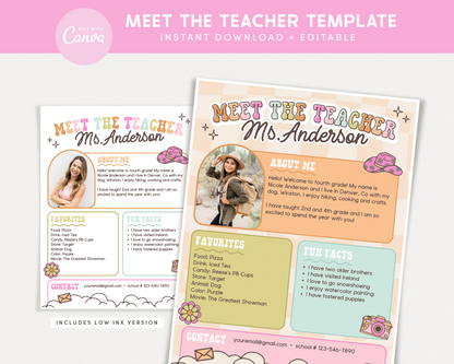 Meet the Teacher Template